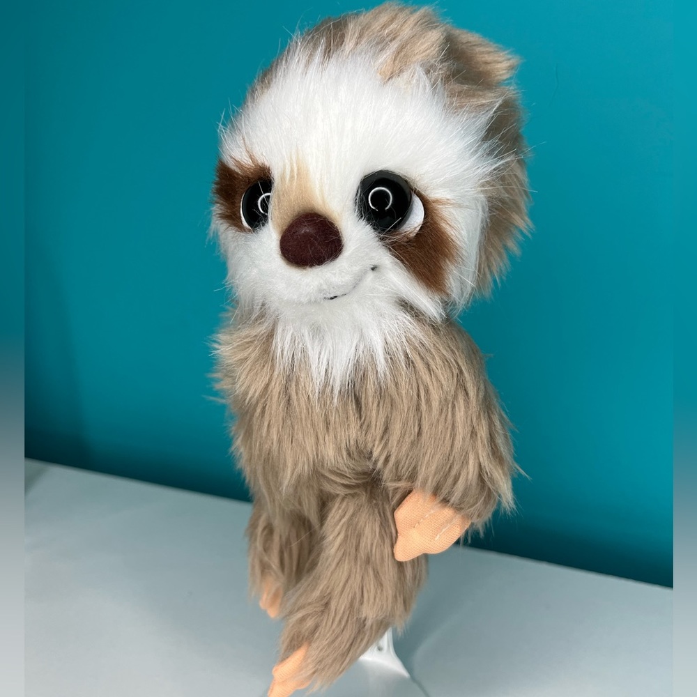 Sloth Plush Stuffed Animal Posable Baby Big Eyes Cute Toy 8”